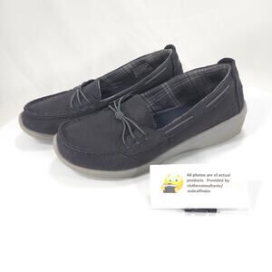 Skechers Ayra Sail Slip On Casual Loafer Shoe Womens Size 7.5 23763 Navy Blue